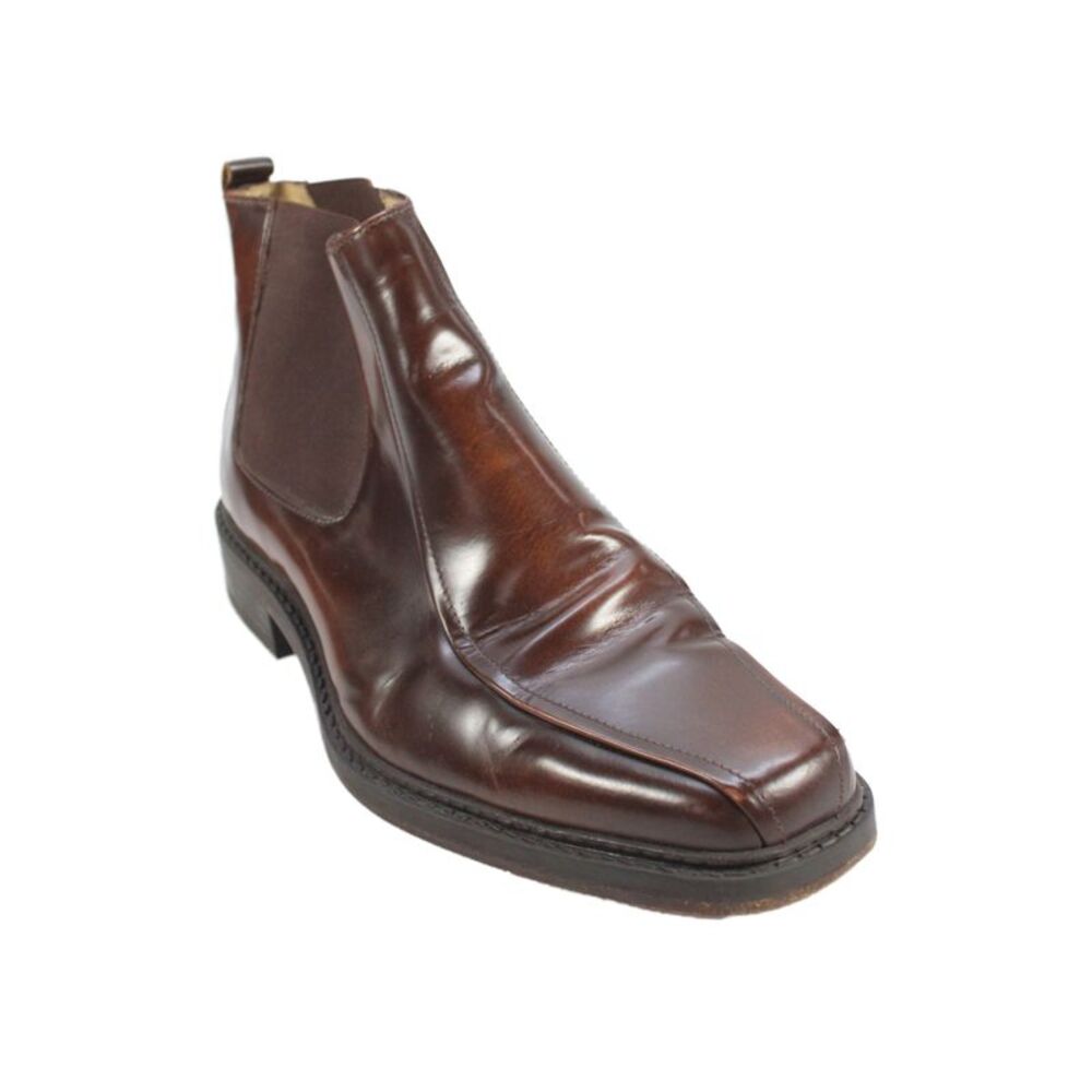 Clarks Mens Leather Ankle Boots Shoes Brown Size 8